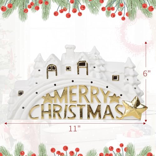 Christmas Ceramic Post Office Decoration with Lights V373655