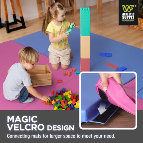 10 x 4 ft 4-Fold Folding Exercise Mat with Carrying Handles, 2 or 3 Inch Thick, for Gymnastics, Yoga, MMA G387566