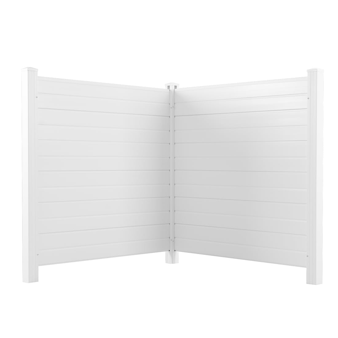 Fence Screen Kit, Vinyl Outdoor Privacy Panels with Metal Stake, White, 2 Panels Z87631