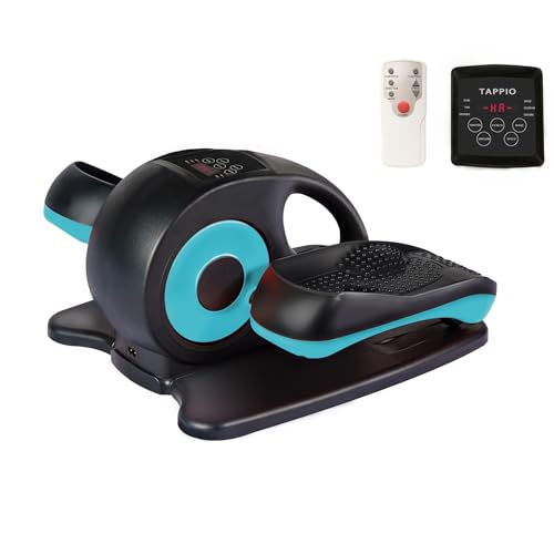 Under Desk Elliptical Machine, Ellipse Leg Exerciser Electric Seated Elliptical, Compact Portable Elliptical Trainer with Remote Control, Foot Pedal Exerciser for Seniors