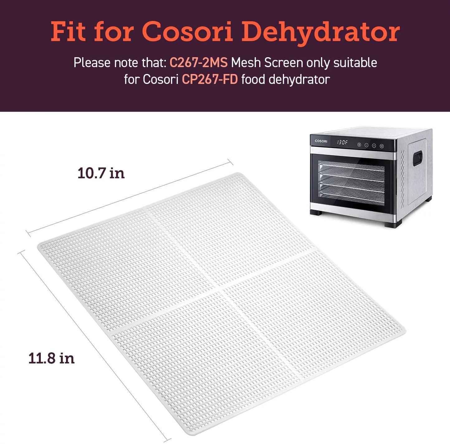 Food Dehydrator Machine with 6 Stainless Steel Trays, Digital Timer, and Temperature Control Q309274