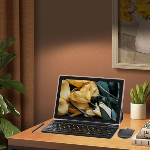 Tablet 10.1 inch Android 14 with Keyboard Case, Mouse, Stylus, 8GB+64GB, HD Touch Screen, Dual Camera, Wi-Fi, Blue W566112