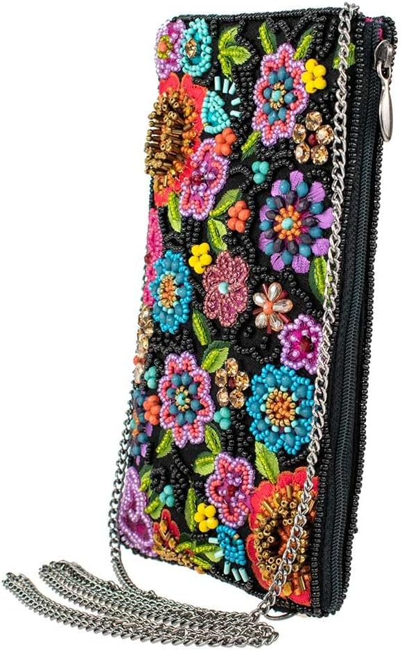 Beaded Floral Crossbody Phone Bag C735