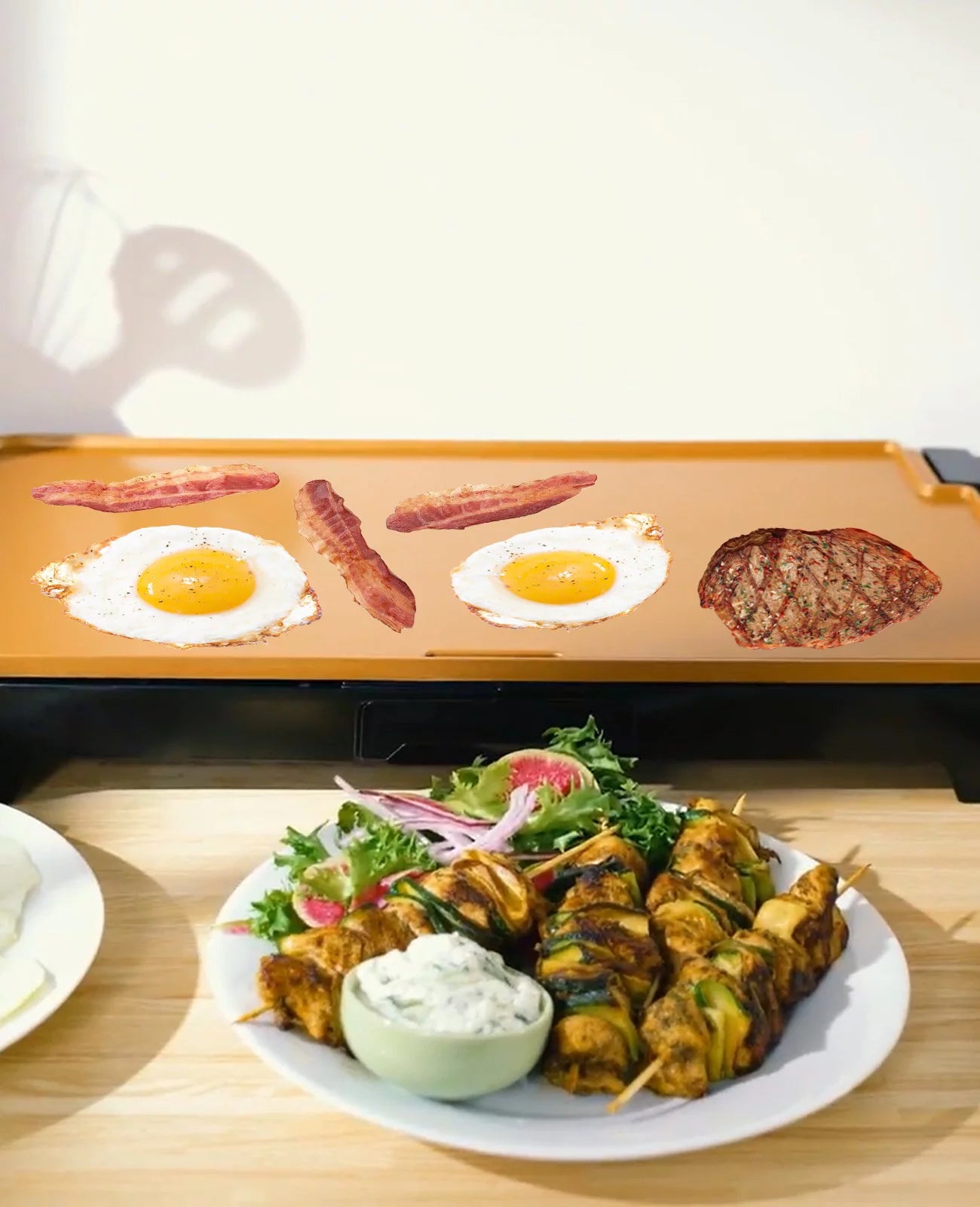 Nonstick Electric Griddle for 6 Eggs and Pancakes S797