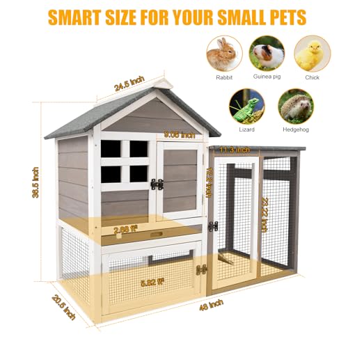 2-Story Rabbit Cage with Pull Out Tray and Wooden Ramp Q103