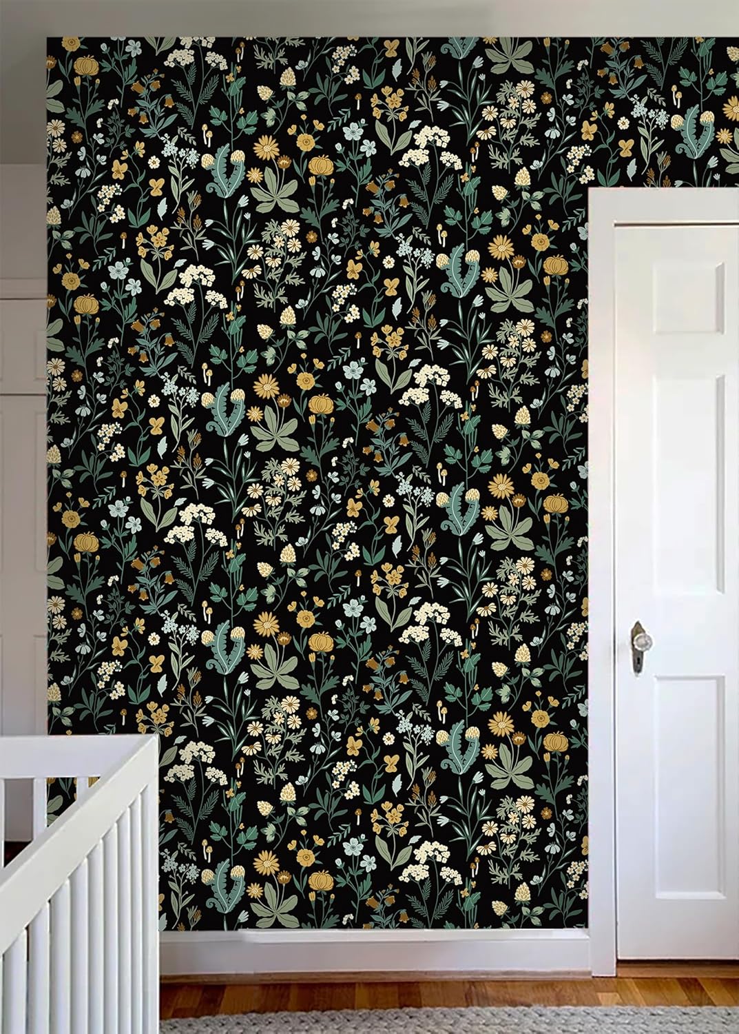 Dark Wild Floral Peel and Stick Wallpaper K742513