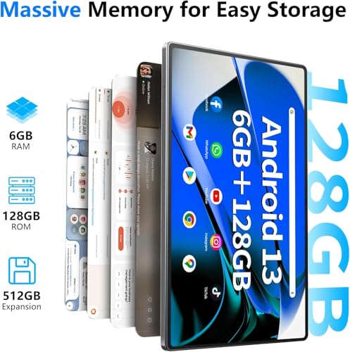 12 Inch Android Tablet with 8GB RAM, 256GB Storage O38539