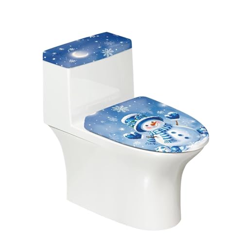 Christmas Toilet Lid and Tank Cover Set for Bathroom Decor Q334993
