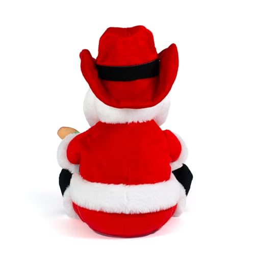 Animated Musical Singing Christmas Cowboy Plush Toy, 12 inches X703