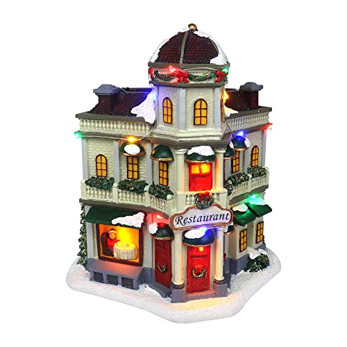 Lighted Musical Christmas Village Collectible Building Houses M7013