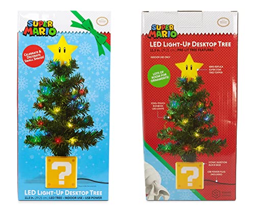 Super Mario Bros. LED USB-Powered Desktop Holiday Tree M646205