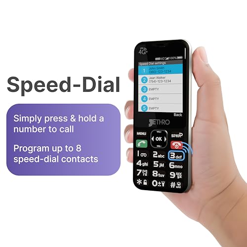 4G Unlocked Senior Cell Phone, Big Buttons, Large Screen, Charging Dock Included X674
