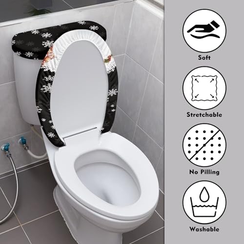 Christmas Toilet Lid and Tank Cover Set for Bathroom Decor Q334993