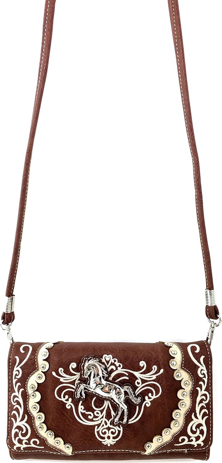 Concealed Carry Handbag Purse with Wallet - Brown V15017