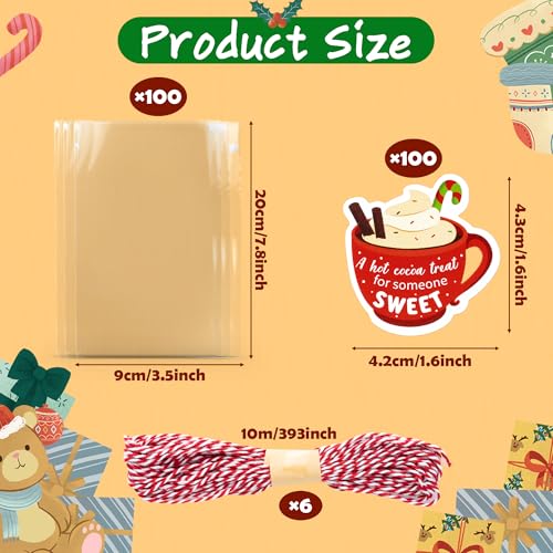 Christmas Wooden Spoons 100 Pack Disposable with Snowman Tree Tags U995