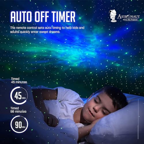 Astronaut Star Projector Night Light with Remote and Timer H43959