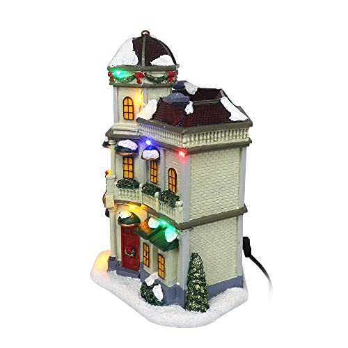 Lighted Musical Christmas Village Collectible Building Houses M7013
