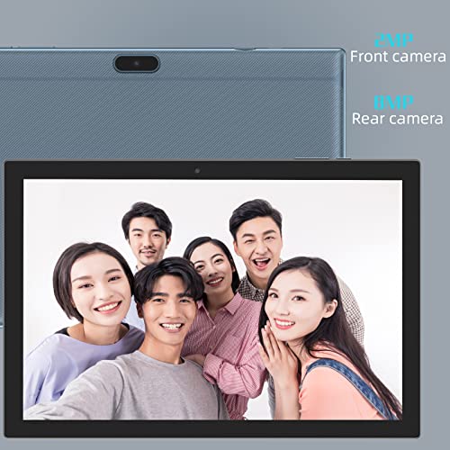 Tablet 10.1 inch Android 14 with Keyboard Case, Mouse, Stylus, 8GB+64GB, HD Touch Screen, Dual Camera, Wi-Fi, Blue W566112