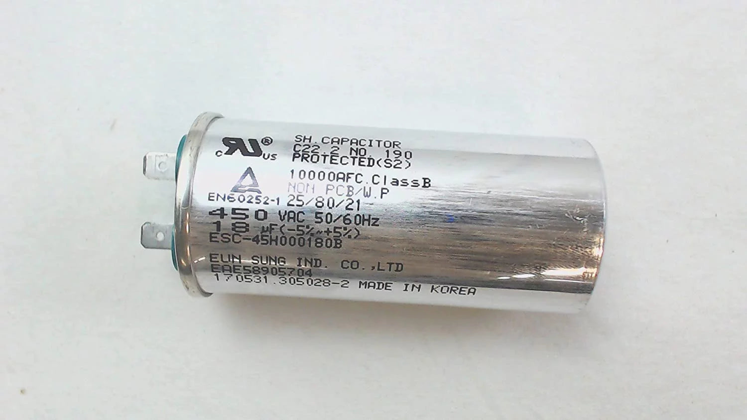 Genuine LG EAE58905704 Refrigerator Radial Run Capacitor 18mfd 450v