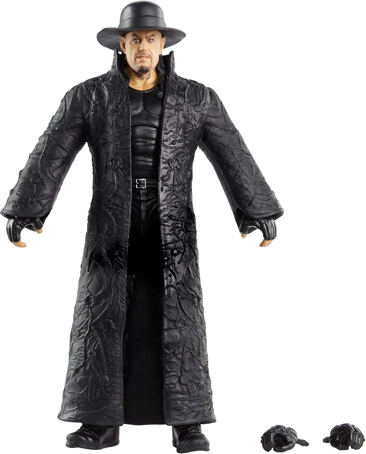 WWE Undertaker Elite Series #80 Deluxe Action Figure with Realistic Facial Detailing, Iconic Ring Gear & Accessories
