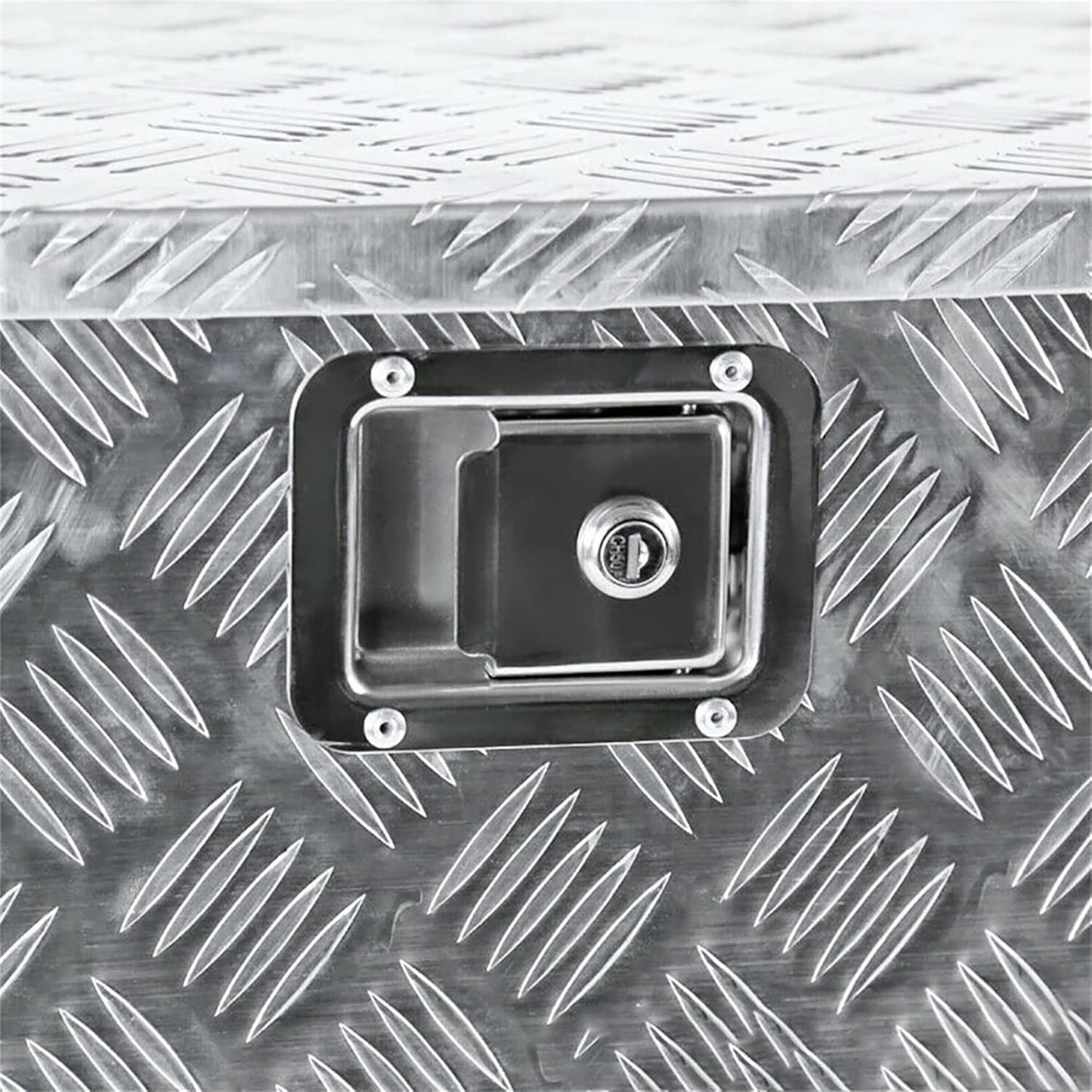 Aluminum Trailer Tongue Tool Box Diamond Tread with Lock & Keys Q982