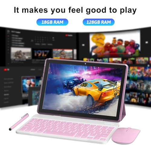10 Inch Android Tablet with Keyboard Case Mouse Stylus S54567
