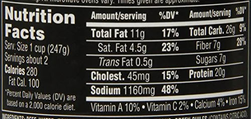 Chili with Beans, 15 Ounce, 6 Count P4308
