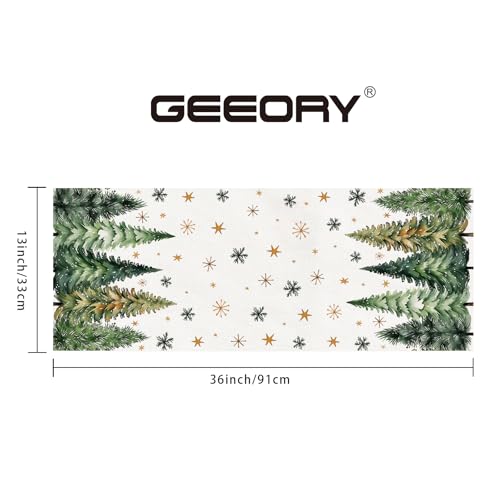 Christmas Table Runner 13x72 Inch, Red Winter Holiday Decor S612