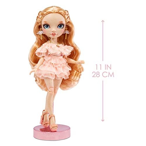 Light Pink Fashion Doll with Freckles, Colorful Outfit and Accessories for Kids Z7815