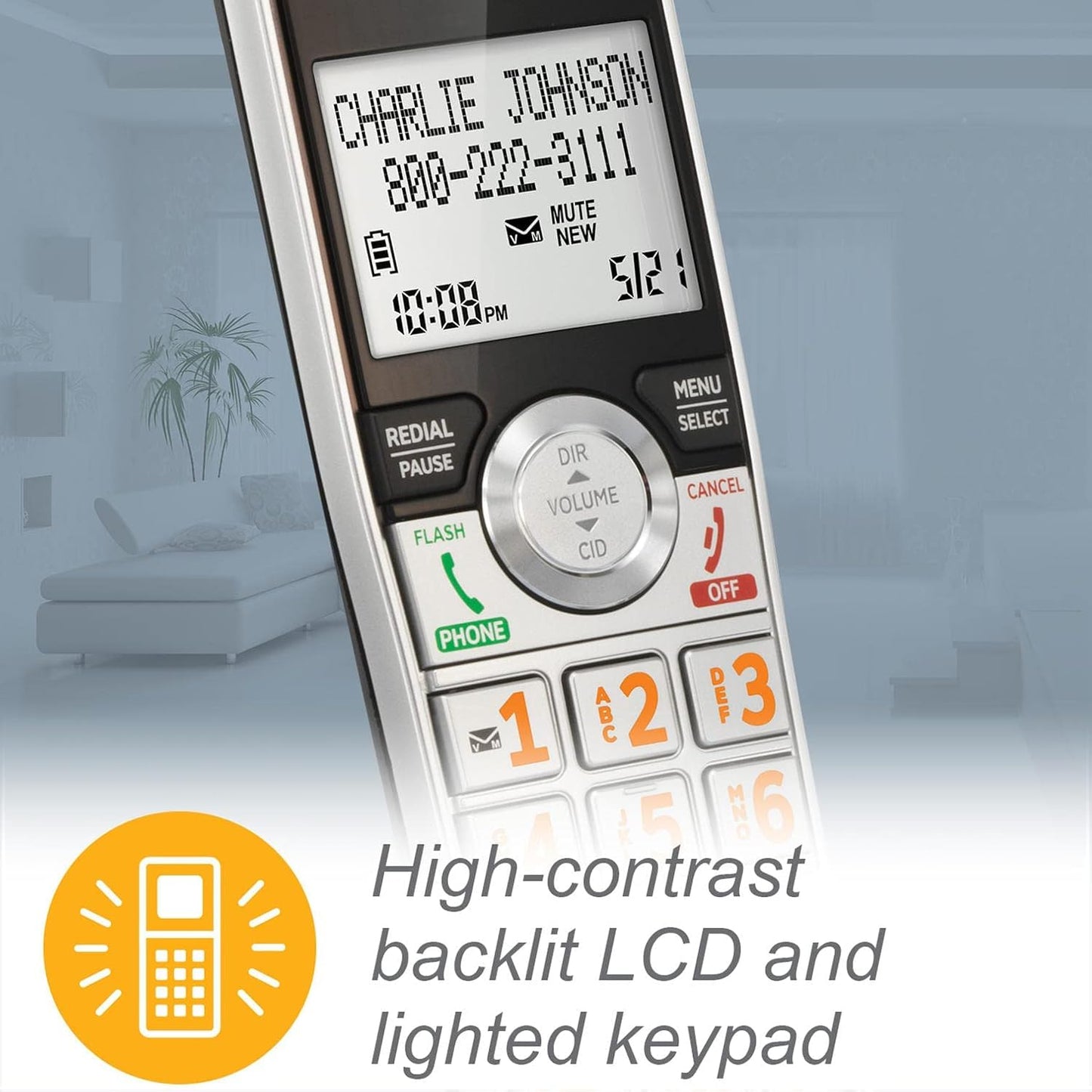 2-Handset Corded/Cordless Phone with Answering Machine and Call Blocking S4297