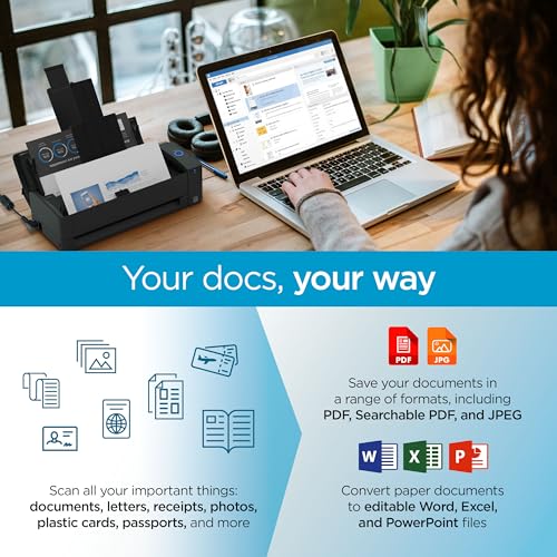 Compact Wireless Double-Sided Document Scanner with Auto Feeder Z26927