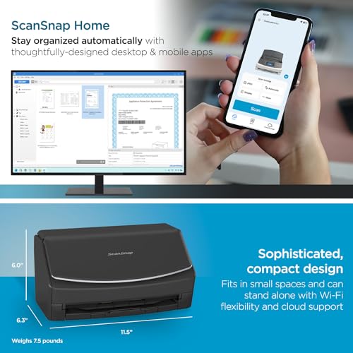 Wireless Document Scanner with Touchscreen and Auto Document Feeder I397