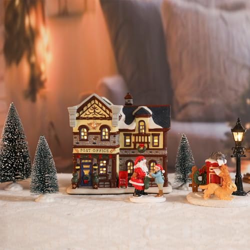 Christmas Ceramic Post Office Decoration with Lights V373655
