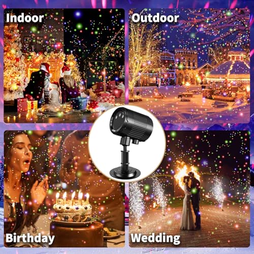 Christmas Laser Projector Light Outdoor, RGB Firefly Moving Lights, IP65 Waterproof for Garden Yard Party Decor W6136