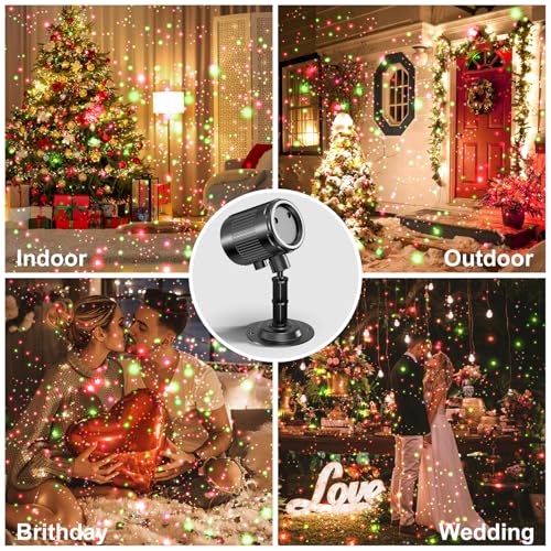 Christmas Laser Projector Light Outdoor, RGB Firefly Moving Lights, IP65 Waterproof for Garden Yard Party Decor W6136