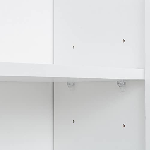 39" Wardrobe Armoire Closet with Doors and Shelves, White P902