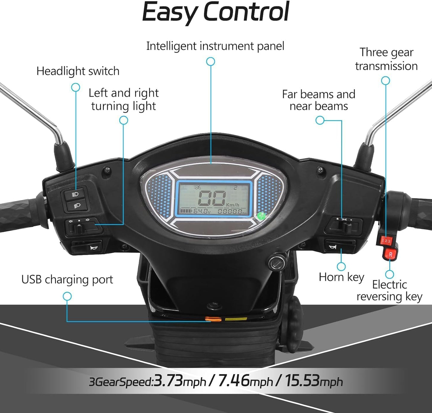 Heavy Duty 4 Wheel Mobility Scooter for Seniors & Adults V150