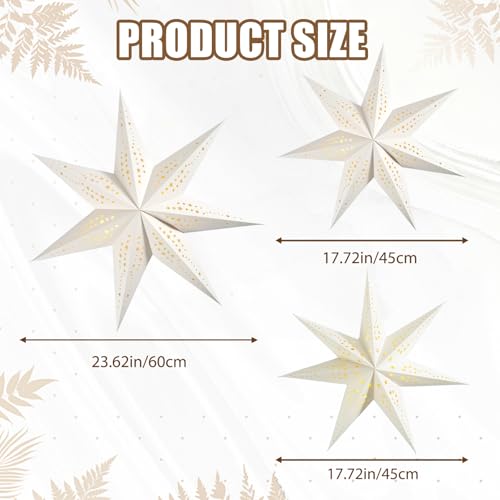 Christmas Paper Snowflake Lanterns with LED Lights for Holiday Party Decor Q23741
