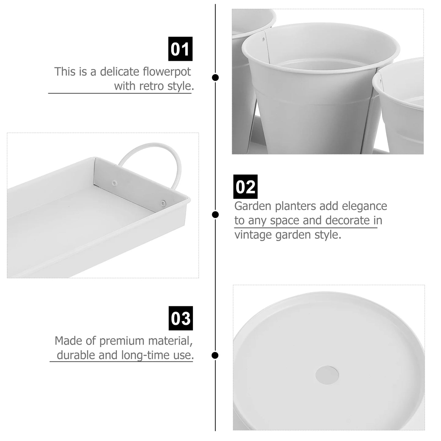 9 pcs Garden Flower Pot with Tray X676458