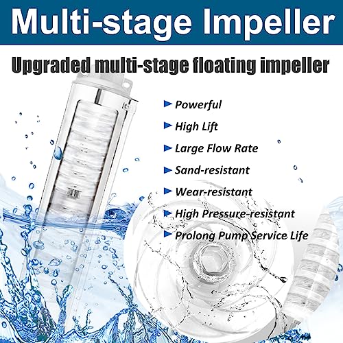 Deep Well Submersible Pump, 1 HP, 115V, Stainless Steel K24607