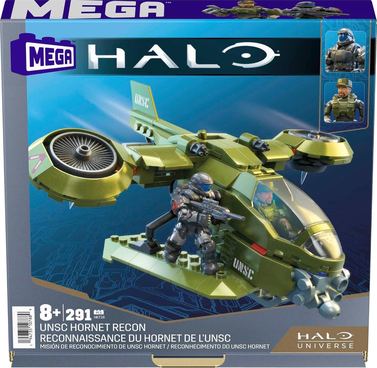 Halo Vehicle Building Set for Kids, 291 Pieces, 2 Micro Action Figures E62561