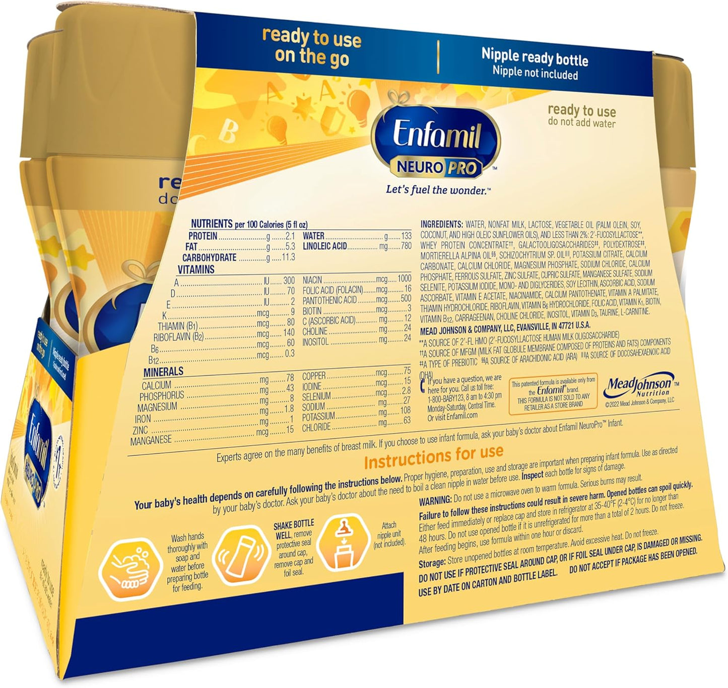 Baby Formula with Prebiotic Immune Blend, DHA, Non-GMO, Refill Box Q507767