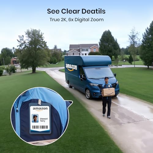 Wireless Outdoor Security Cameras, 4-Cam Kit, Solar-Powered, 360° Pan & Tilt, 2K Color Night Vision R962279