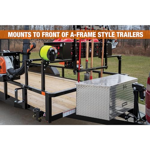 Aluminum Trailer Tongue Box, 18.3 x 16.1 x 33.4 Inch, Silver Diamond Tread Y602