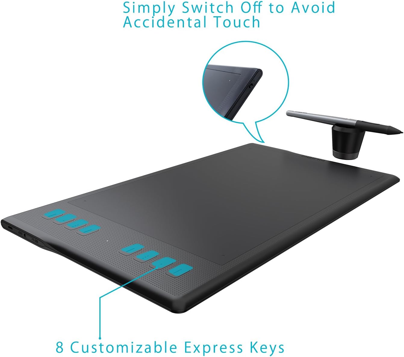 Wireless Graphic Drawing Tablet with 8192 Pressure Sensitivity, 11 x 6.87 inches S359425