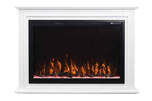 50-inch Smart Electric Fireplace with Surround Mantel L5013