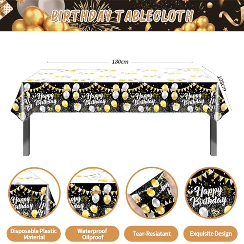 Rose Gold Birthday Party Decorations with Backdrop and Balloon Arch Kit O943
