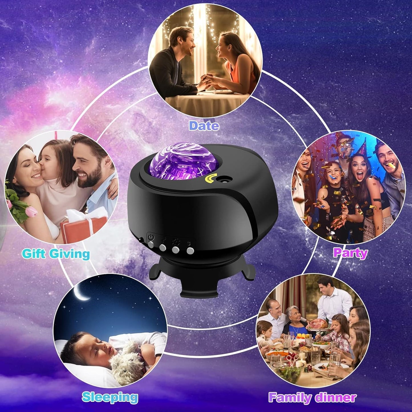 Galaxy Lights Projector with Changing Nebula Shapes R367182