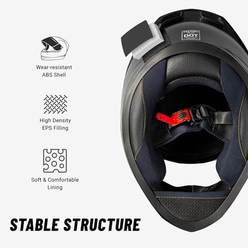 Full Face Motorcycle Helmet, Lightweight with Visor Y4486