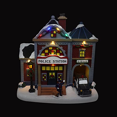 Lighted Musical Snow Village with Animated Kids Sledding A910926